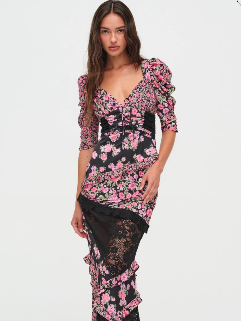 For Love and Lemons Emalyn Vintage Style Maxi Dress ~ NWT Size XS
